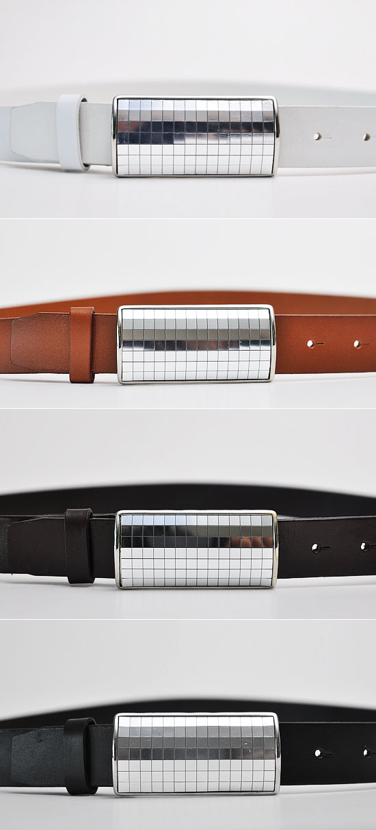 Accessories Belts Silver Flashy Razor Cowhide BeltBelt 42